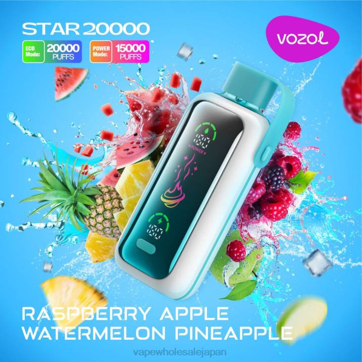 電子タバコ グロー | VOZOL STAR 20000 ラズベリー リンゴ スイカ パイナップル 2H8P18