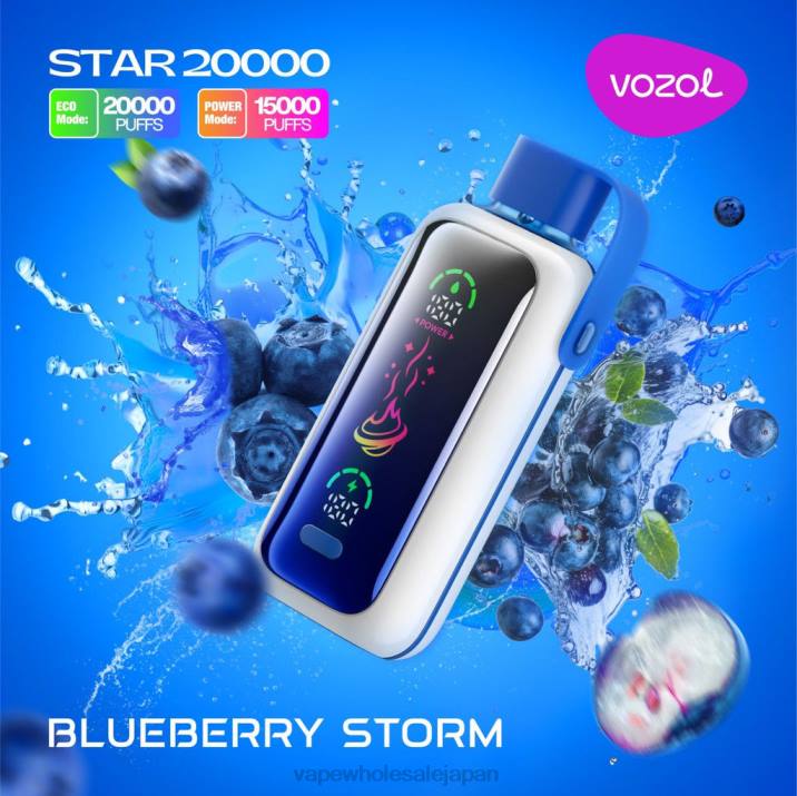 電子タバコ ニコチン | VOZOL STAR 20000 ブルーベリーの嵐 2H8P5