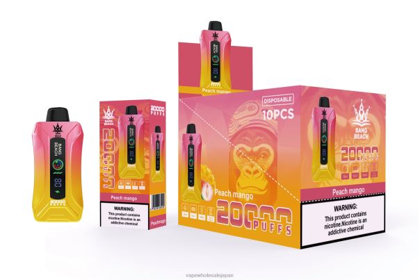 Bang Beach 20000 パフのスマート スクリーン VAPE ピーチマンゴー 6RRBH2 - 電子タバコ 種類