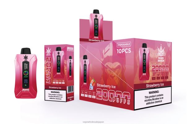 Bang Beach 20000 パフのスマート スクリーン VAPE ストロベリーアイス 6RRBH6 - 電子タバコ 加熱式タバコ