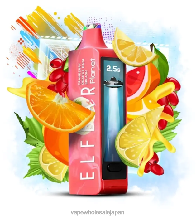 Elf Bar Planet 25000 クランベリーオレンジバハスプラッシュ ZBBLL30 Vape 卸売